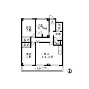 3LDK 間取り図