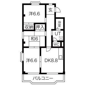 3DK 間取り図