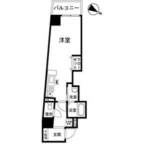 1K 間取り図