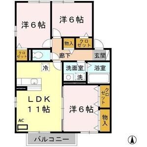 3LDK 間取り図