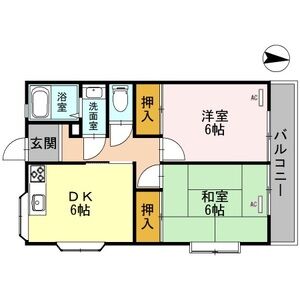 2DK 間取り図