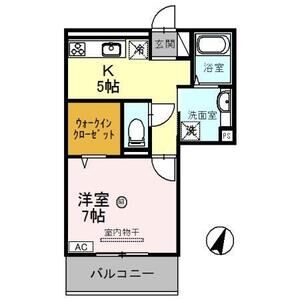 1K 間取り図