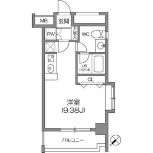 ワンルーム 間取り図
