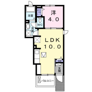 1LDK 間取り図
