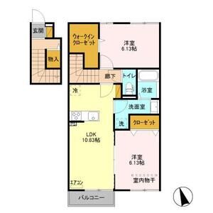 2LDK 間取り図