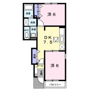 2DK 間取り図