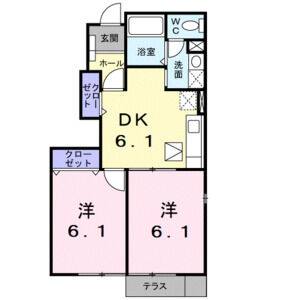 2DK 間取り図