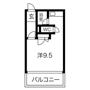 1K 間取り図