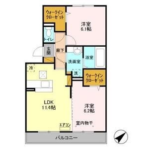2LDK 間取り図