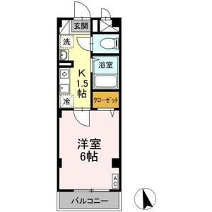 1K 間取り図