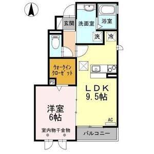 1LDK 間取り図