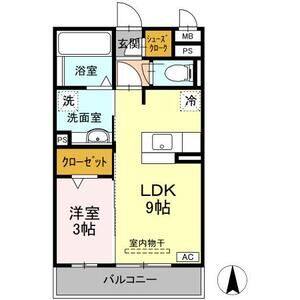 1LDK 間取り図