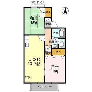 2LDK 間取り図