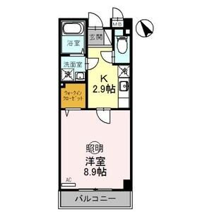 1K 間取り図