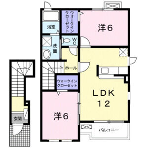2LDK 間取り図