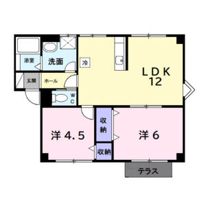 2LDK 間取り図