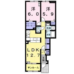 2LDK 間取り図