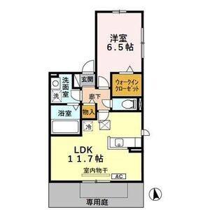1LDK 間取り図