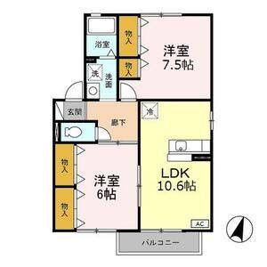 2LDK 間取り図