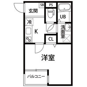 1K 間取り図