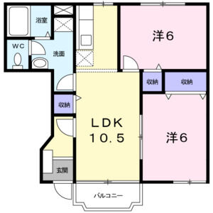 2LDK 間取り図
