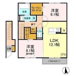 2LDK 間取り図