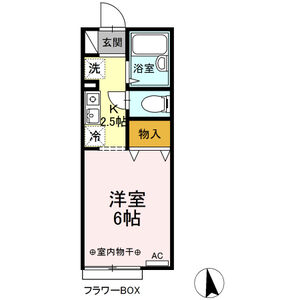 1K 間取り図