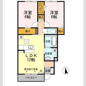 2LDK 間取り図