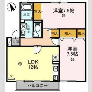 2LDK 間取り図