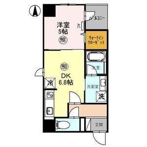 1DK 間取り図