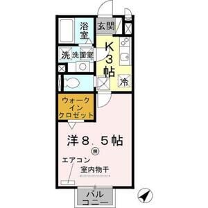 1K 間取り図