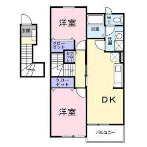 2DK 間取り図