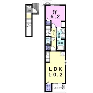 1LDK 間取り図