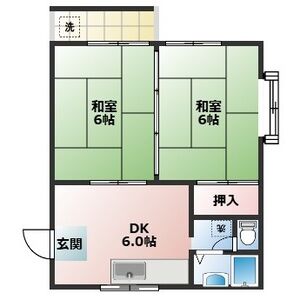 2DK 間取り図