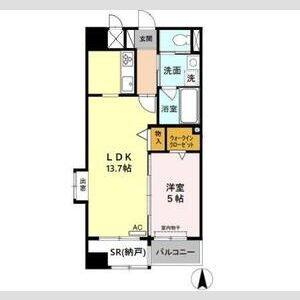 1LDK 間取り図