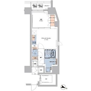 1DK 間取り図
