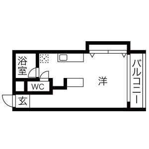 1K 間取り図