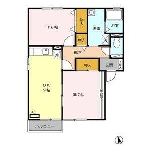 2DK 間取り図