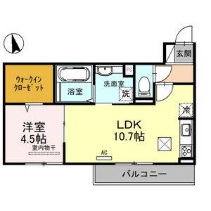 1LDK 間取り図