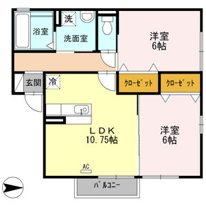 2LDK 間取り図