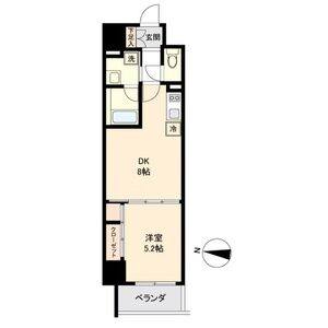 1DK 間取り図