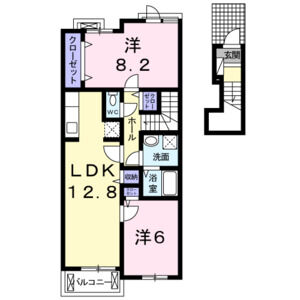 2LDK 間取り図