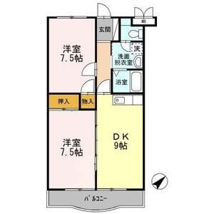2DK 間取り図