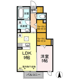 1LDK 間取り図