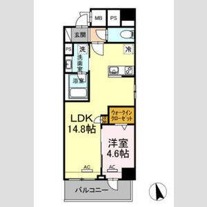 1LDK 間取り図