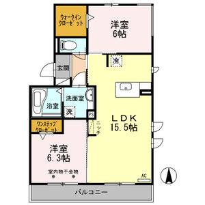2LDK 間取り図