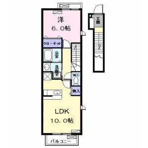 1LDK 間取り図