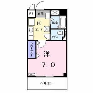 1K 間取り図