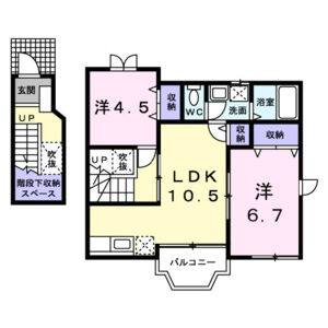 2LDK 間取り図