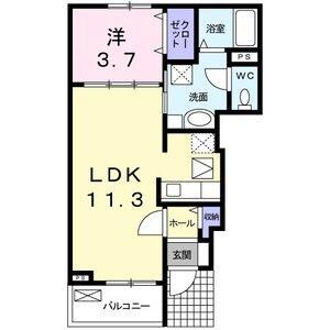 1LDK 間取り図
